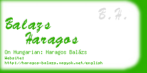 balazs haragos business card